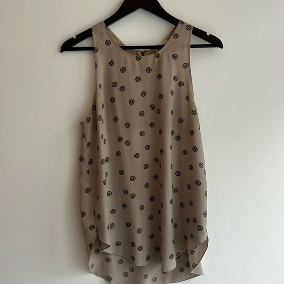 Aritzia beige tank up with pattern in size M - Picture 1 of 8